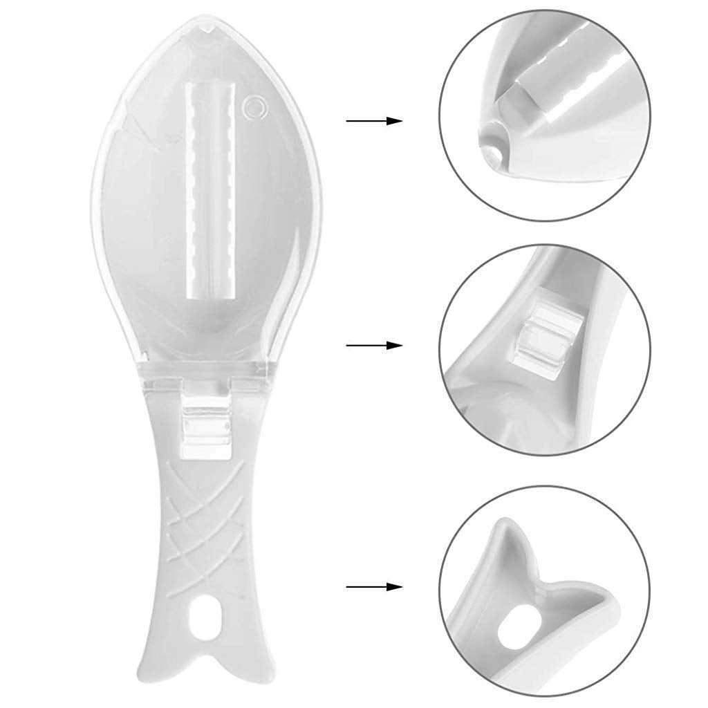 Efficient fish skin peeler and scale scraper for kitchens. Efficient fish skin peeler and scale scraper for kitchens.